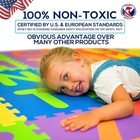 Non Toxic Alphabet Play Mat For Kids Toddlers - Thickest Interlocking Foam Pu   