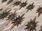 Lot Amerock Star Drawer Pull Knob Back Plate Mid Century Starburst Satin Copper