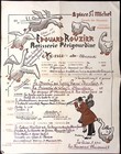 Edouard Rouzier Rotisserie Perigourdine France  Handwritten Illustrated Menu