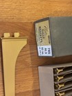 Vintage Case -10 Gold Tone Stanley Flaire Aluminum Shelf Brackets New Old Stock