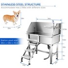 Wssey 34  Pet Grooming Bath Tub Wash Shower Station Professional Stainless Steel
