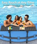Boyata Pool Bar  Above Ground Pool Side Bar  49 4   9 6  Aluminum Pool Side Table