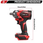 Onevan 1200nm 21v 1 2  Impact Wrench Driver Brushless Cordless For Makita 18v 