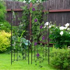 2x Large Metal Garden Trellis American-style Lawn Lattice Climbing Stand Support