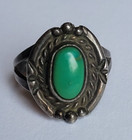 Vintage Navajo Sterling Silver Turquoise Native American Small Ring Size 4 25