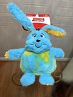 Kong Medium Barnyard Blue Bunny Rabbit Squeaky Plush Dog Toy New -