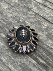 14k  Victorian Yellow Gold Jewelry Black Onyx  Brooch Pendant