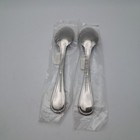 Reed   Barton Grand Hotel Ii 2 Oval Soup Spoons Stainless 18 10 Flatware Glossy