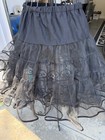 Black Light Weight Crinoline For Women Square Dance Rockabilly Petticoat