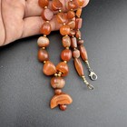 Rare Old Antique Indo Tibetan Carnelian Agate Beads Necklace