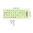 English Keyboard Stickers Glow In The Dark  Keyboard Cover  Black