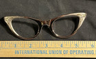 Rare Deadstock Nib American Optical Mayan Engraved Cat Eye Metal Glasses 46-22