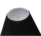 New Last One 6 1 2  X 15  X 11  Black Pleated W white Interior Lamp Shade