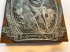 President John F Kennedy Vintage Printers Block Press Letterpress On Wood 7 X 5 