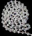 Faceted Sphatik Mala Sfatik  White Crystal Quartz In Pure Silver 8 Mm 109 Beads