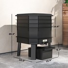 4-tray 7 4 Gal Outdoor   Indoor Worm Composter Bin  Black