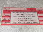 Madonna 1990 Original Unused Concert Ticket Oakland Coliseum Blond Ambition Usa