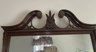 Mahogany Bow Front Dresser W Tilt Mirror - Brass Pulls - Origin Philadelphia Pa