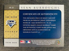 2005 Leaf Sean Burroughs Shirt Off My Back Game Used Worn Jersey Relic Card