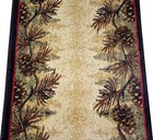 2x8  2 3  X 7 7    Lodge Cabin Pinecone Runner Area Rug    free Shipping  