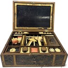 Antique Chinese Export Sewing Box Qing Dynasty Compartments Fitted  Chinoiserie