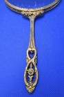 Vintage Solid Brass Vanity Hand Mirror Ornate Floral 11  Victorian Style