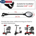 Wide-angle Electric Scooter Rear View Mirrors 3 5 Inches X 15 Inches  Black