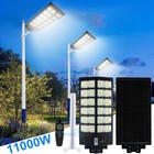 Commercial 1000000lm Led Outdoor Dusk To Dawn Solar Street Lights Road Area Lamp