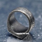 Mendel Mens Gothic Black Punk Biker Skull Square Ring Stainless Steel Size 7-15