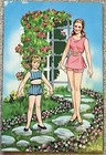 1970 Nanny   Professor Original Paper Doll Book Uncut 5 Dolls 6 Pages Of Clothes