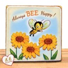 Bee   Sunflowers Vintage Retro Style Spring Summer Shelf Sitter Sign Decor Wb-17