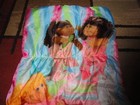 2005 Playhut Cabbage Patch Kids Sleeping Slumber Bag Blue green pink 52x29
