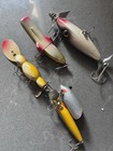 Japanese Wooden Fishing Lures Vintage Lot Of 5 Handcrafted Baits