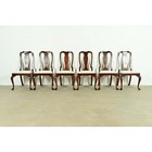 Henkel Harris Queen Anne Solid Mahogany Dining Chairs  Set Of Six