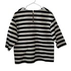 H m Striped Black     gray Top size 8 