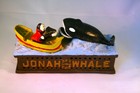 Antique Cast Iron Mechanical Jonah   The Whale Coin Bank Vintage Works