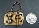 Unique Vintage Style Cabinet Door Latch Solid Brass Hasp Pin Lock  1-7 8  W   x4