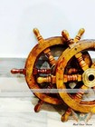 12  Ship Steering Wheel Wood Brass Nautical D  cor Pirate Captain Set Of 2 Gift