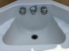 Vintage Standard Corner Bathroom Sink Wall Mount Porcelain White Lavatory Basin