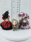 Lot Of 3 Vintage Mice Miniature Figures Made By Original Fur Toys West Germany