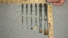 Vintage Style Silver Plated Makeup Brush Mixed Set 6 Piece Ornate Vanity