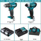 Makita Drill Impact Driver Combo Kit 12v Max Cxt Lithium Ion Cordless Bundle
