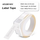 5pk White On Clear 3d Embossing Tape 520101 For Dymo Organizer Xpress 12965