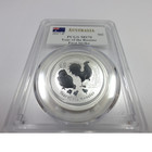 2017 P Pcgs Ms70 - Australia 1 2 Oz Silver Year Of The Rooster 50c Coin  59474a