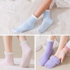 Kepiibi 5 Pairs Fuzzy Socks Grips For Women Non Slip Cozy Fluffy Soft Socks