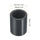 Upvc Pipe Fitting 20mm Socket  6 Pack Straight Coupling  Dark Grey
