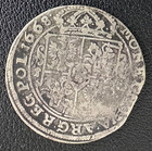 1668 Poland Silver Ort  1 4 Taler    Johann Casimir