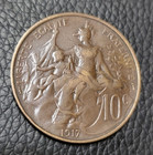 1917 France 10 Centimes Coin