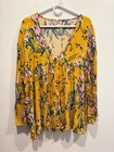 Free People Golden Yellow Floral Tunic
