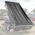 Dump Trailer Tarp 7 x18  - Heavy Duty Dump Truck Mesh Tarp With Double  black 